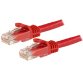 StarTech.com Câble réseau Cat6 Gigabit UTP sans crochet de 1 m - Cordon Ethernet RJ45 anti-accroc - M/M - Rouge