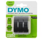 DYMO 3D Nastro Etichette a Rilievo Autoadesive | Rotoli da 9 mm x 3 m | stampa bianca su nero |Per Omega e Junior etichettatrice a rilievo| Confezione da 3