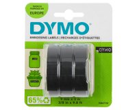 Nastro a rilievo - 9 mm x 3 mt - nero - Dymo - blister 3 nastri