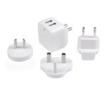 StarTech.com Chargeur mural USB à 2 ports - Haute puissance 17W / 3,4A - Chargeur de voyage international - Blanc