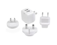 StarTech.com Chargeur mural USB à 2 ports - Haute puissance 17W / 3,4A - Chargeur de voyage international - Blanc