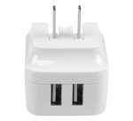 StarTech.com Chargeur mural USB à 2 ports - Haute puissance 17W / 3,4A - Chargeur de voyage international - Blanc