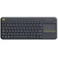 Logitech K400 Plus Tv tastiera Casa RF Wireless QWERTZ Tedesco Nero