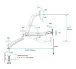 StarTech.com Bras articulé slim pour moniteur avec gestion de câbles - Support de bureau pour écran LCD / LED