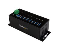 StarTech.com Hub Concentrador USB 3.0 de 7 Puertos - 5Gbps - Ladrón USB Industrial de Metal con Protección ESD y Protección de Picos de 350W - de Montaje en Carril DIN, Pared o Escritorio - TAA