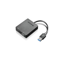 Lenovo Universal USB 3.0 to VGA/HDMI adaptateur graphique USB Noir