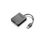 Lenovo Universal USB 3.0 to VGA/HDMI adaptateur graphique USB Noir