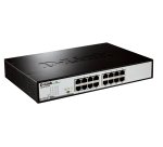 D-Link DGS-1016D/E commutateur réseau Non-géré Noir, Métallique