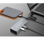 Conceptronic DONN22G replicatore di porte e docking station per laptop Cablato USB 3.2 Gen 2 (3.1 Gen 2) Type-C Grigio