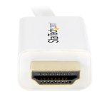 StarTech.com Câble adaptateur Mini DisplayPort vers HDMI de 2 m - M/M - 4K - Blanc