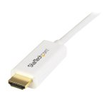 StarTech.com Câble adaptateur Mini DisplayPort vers HDMI de 2 m - M/M - 4K - Blanc