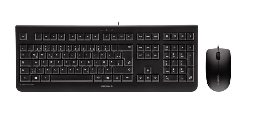CHERRY DC 2000 Teclado + Ratón Universal USB Español Negro