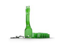 Lindy 40472 bloqueador de puerto Bloqueador de puerto + clave RJ-45 Verde Acrilonitrilo butadieno estireno (ABS)