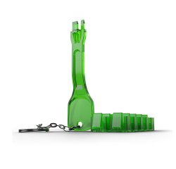 Lindy 40472 bloqueador de puerto Bloqueador de puerto + clave RJ-45 Verde Acrilonitrilo butadieno estireno (ABS)