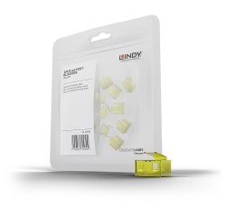 Lindy 40483 bloqueador de puerto RJ-45 Amarillo Acrilonitrilo butadieno estireno (ABS)