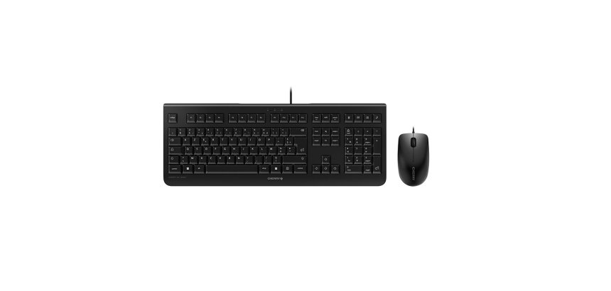 CHERRY DC 2000 Ensemble Clavier & Souris filaires, noir, USB, AZERTY - FR