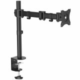 StarTech.com Bras de Fixation de Bureau pour Écrans Jusqu'à 34"(8kg) Compatibles VESA - Bras de Fixation Articulé pour Moniteur Unique - Ergonomique, Réglable en Hauteur - Pince/Anneau - Noir