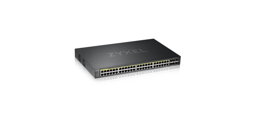 Zyxel GS2220-50HP-EU0101F commutateur réseau Géré L2 Gigabit Ethernet (10/100/1000) Connexion Ethernet, supportant l'alimentation via ce port (PoE) Noir