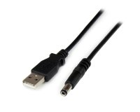 Cable Adaptador 1m USB A Macho a Conector Coaxial Barrel Alimentación Corriente Tipo N 5,5mm 5V DC