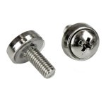 StarTech.com Lot de 100 vis M5 de 12mm, Écrous Cage à Trous Carrés et Outil d'Installation, Kit de Fixation pour Baies de Serveurs, Armoires et Boîtiers de 19" ou 10", Argent - TAA