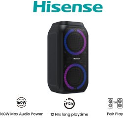 Hisense Party Rocket 160 Altoparlante da festa Nero 160 W