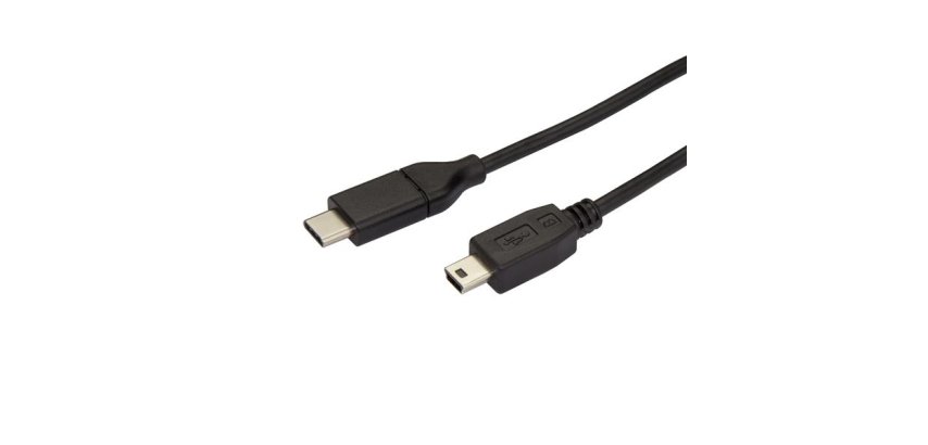 StarTech.com 6.6ft (2m) USB-C to Mini-USB Cable, Data Cord, USB 2.0, USB-C Data Transfer Cable