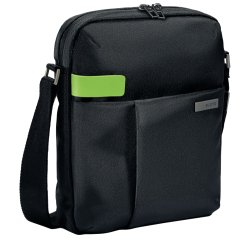 Sac leitz smart traveller tablette 10\" polyester 230x280x70mm fermeture zip bandoulière ajustable noir