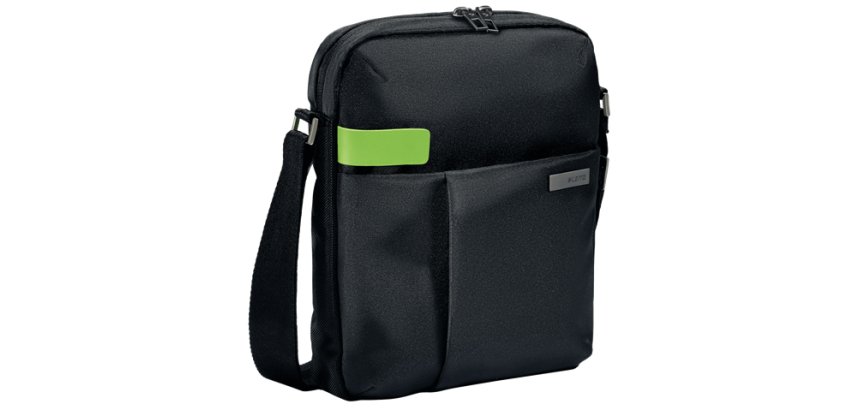 Sac leitz smart traveller tablette 10\" polyester 230x280x70mm fermeture zip bandoulière ajustable noir