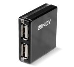 Lindy 42742 hub de interfaz 480 Mbit/s Negro
