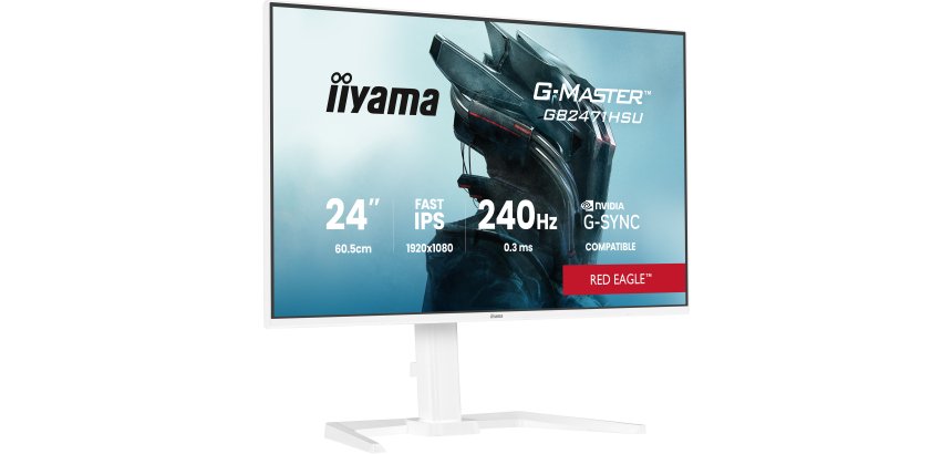 iiyama G-MASTER GB2471HSU-W1 écran plat de PC 60,5 cm (23.8") 1920 x 1080 pixels Full HD LED Blanc