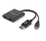 StarTech.com Répartiteur DisplayPort 1.2 à Deux Moniteurs, Adaptateur Multi-Moniteur DisplayPort vers 2x DP, Hub MST Double pour Ordinateur 4K 30Hz ou 1080p 60Hz, Alimentation par Bus USB - Windows Uniquement
