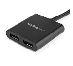 StarTech.com Répartiteur DisplayPort 1.2 à Deux Moniteurs, Adaptateur Multi-Moniteur DisplayPort vers 2x DP, Hub MST Double pour Ordinateur 4K 30Hz ou 1080p 60Hz, Alimentation par Bus USB - Windows Uniquement