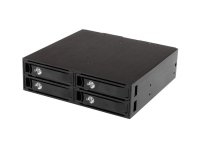 StarTech.com Backplane Rack Móvil 5,25 Pulgadas a 4 Unidades 2,5 SATA/SAS