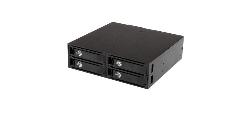 StarTech.com Backplane Rack Móvil 5,25 Pulgadas a 4 Unidades 2,5 SATA/SAS