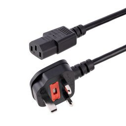 StarTech.com Cable de 3m de Alimentación de Ordenador, 18AWG, BS 1363 a C13, 10A 250V, Cable de Alimentación de Repuesto, Cable de TV/Monitor, Adaptador de Corriente para el Reino Unido