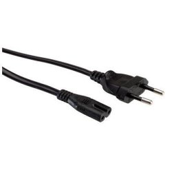 Nilox IEC C7 F - CEI 23-16/VII M, 1.8 m Black C7 coupler CEE7/7