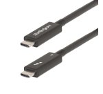 StarTech.com 6.6ft (2m) Active Thunderbolt 4 Cable, 40Gbps, 100W Power Delivery, 4K/8K Video, Intel-Certified Thunderbolt Cable - Compatible w/ USB4/Thunderbolt 4/ USB 3.2/ USB Type-C/DisplayPort/Thunderbolt 3