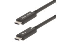 StarTech.com Câble Thunderbolt 4 Actif de 2m - 40Gps, 100W Power Delivery, Vidéo 4K/8K - Cordon Thunderbolt 4 Pro Certifié par Intel - Adaptateur Compatible avec USB4/TB4/ USB 3.2/ USB-C/DisplayPort/Thunderbolt 3