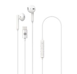 Celly UP1100TYPECWH headphones/headset Wired In-ear Calls/Music USB Type-C White