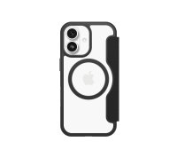 OtterBox React Folio MagSafe Series pour Apple iPhone 17, noir Crystal, transparente/noir