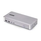 StarTech.com Docking Station USB4 - USB-C de 40Gbps - Vídeo Doble HDMI - Hasta 2x 4K 60Hz 4:4:4 (RGB) o 2x 4K 120Hz 4:2:2 - con Hub Ladrón 6x USB - 2,5GbE - PD 100W - Docking Station USB Tipo C