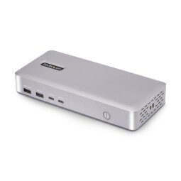 StarTech.com Docking Station USB4 - USB-C de 40Gbps - Vídeo Doble HDMI - Hasta 2x 4K 60Hz 4:4:4 (RGB) o 2x 4K 120Hz 4:2:2 - con Hub Ladrón 6x USB - 2,5GbE - PD 100W - Docking Station USB Tipo C