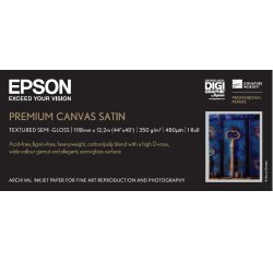 Epson Premium Canvas Satin, 44" x 12,2 m, 350g/m²