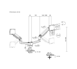 Equip Soporte de escritorio para monitor doble de 17«-35», blanco