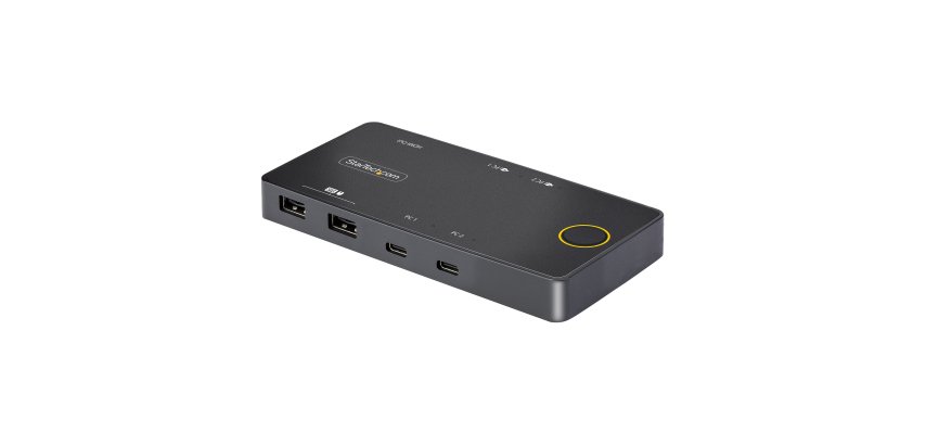 StarTech.com C2-H46-UC2-PD-KVM commutateur écran, clavier et souris Noir