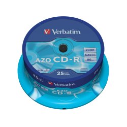 Verbatim CD-R AZO Crystal 700 Mo 52x 25 pièce(s)