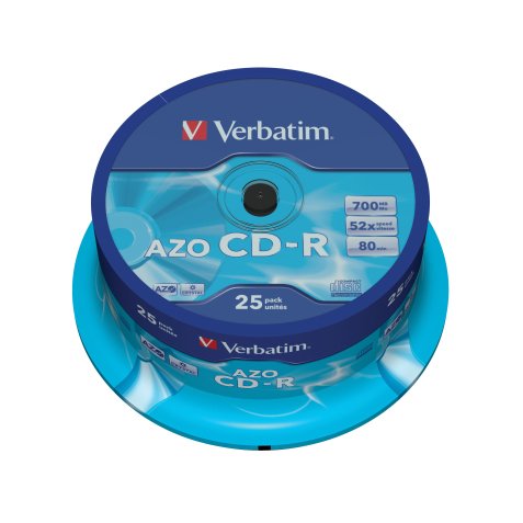Verbatim CD-R AZO Crystal 700 Mo 52x 25 pièce(s)