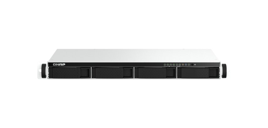 QNAP TS-464eU NAS Rack (1U) Intel® Celeron® N5095 8 GB DDR4 0 TB QNAP Turbo System Alluminio, Nero