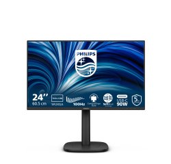 Philips 3000 series 24B2U3301D/00 computer monitor 61.2 cm (24.1") 1920 x 1200 pixels WUXGA LCD Black