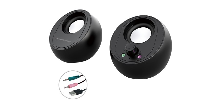 Conceptronic BJORN01B altavoz De 2 vías Negro Inalámbrico y alámbrico 10 W